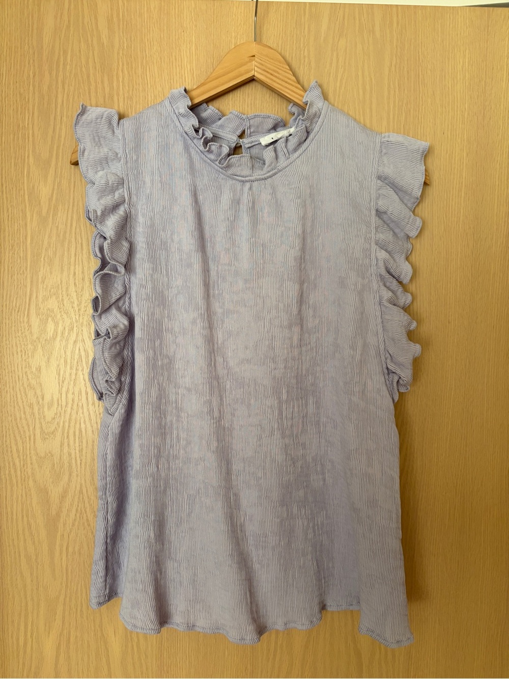 THML Light Lavender Ruffle Sleeve Women's Top